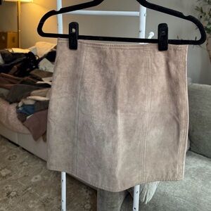 Blank NYC Tan Suede Mini Skirt